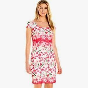 Sangria Women’s short sleeve floral sheath dress